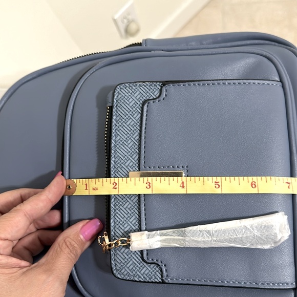 🔥Brand New Fashion Vegan Leather Blue Backpack. - Picture 13 of 15